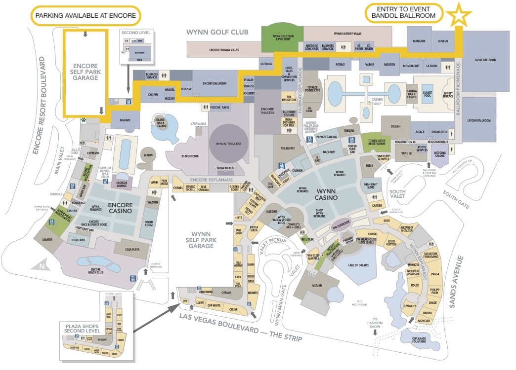 Wynn Hotel Map in Las Vegas - Map for Wynn Las Vegas